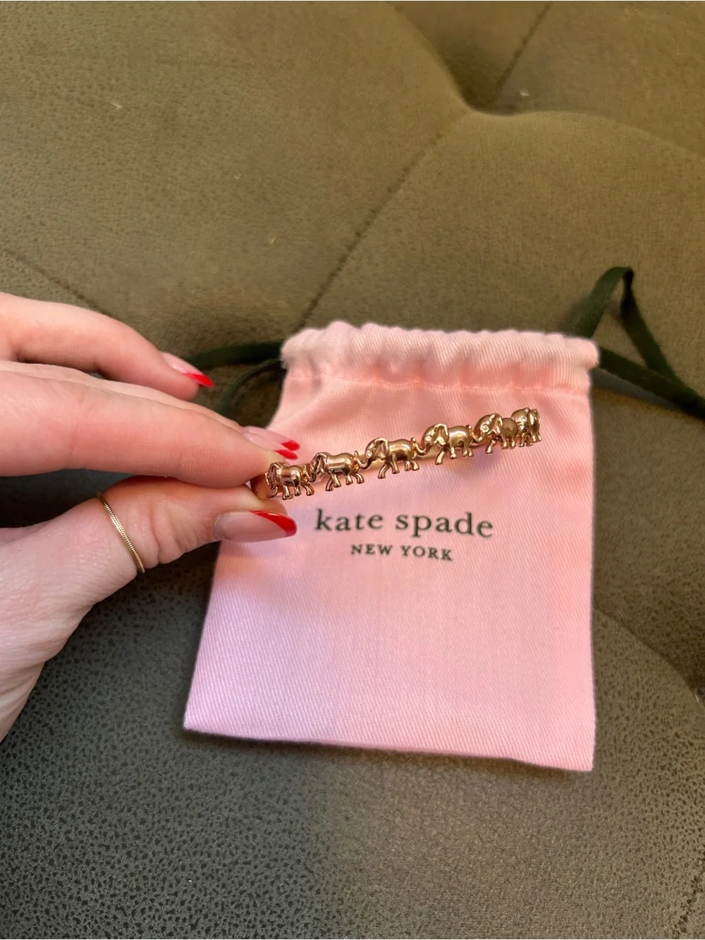 kate spade Rose Gold Elephant Link Bracelet